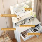 Makeup Vanity Desk with Mirror Lamp Light - Image 6