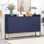 TREXM Modern Sideboard Elegant Buffet Cabinet with Large Storage (Navy) - Image 4
