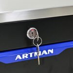 5 Drawers Multi Functional Tool Cart With Wheels, Black and Blue - Image 12