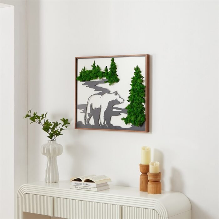 Bear Metal Art Moss Wall Decor - Image 2