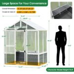 Walk in Polycarbonate Greenhouse for Patio Backyard (76x48x86)) - Image 4