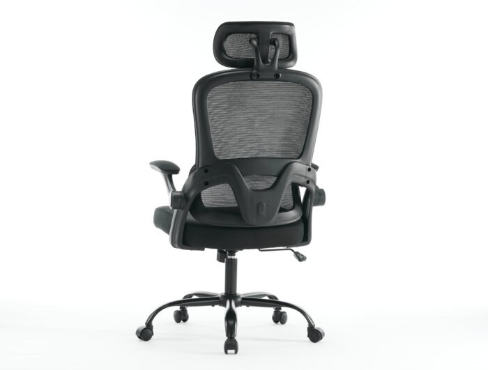 High backrest Black mesh office chair with 3D armrests with adjustable  headrest - Image 10
