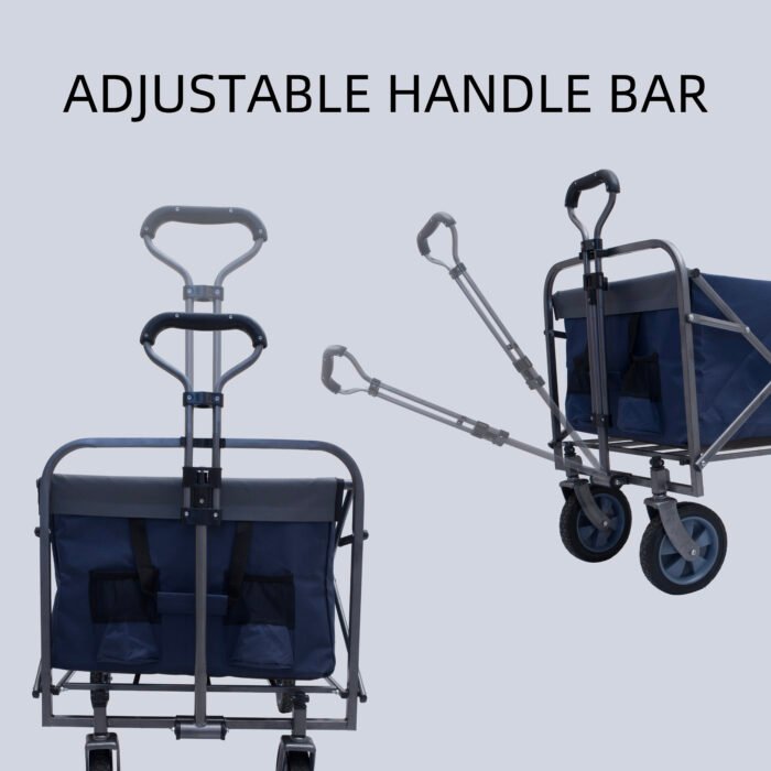 Outdoor Garden Multipurpose Micro Collapsible Beach Trolley Cart - Image 2