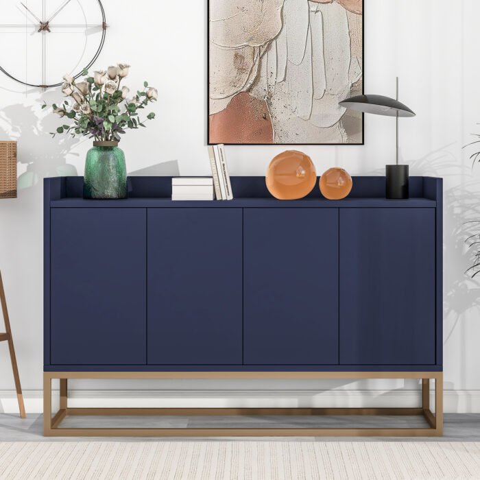 TREXM Modern Sideboard Elegant Buffet Cabinet with Large Storage (Navy) - Image 3