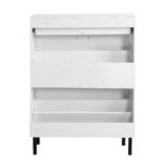 Shoe rack storage with drawers and metal legs and 2 flippable drawers - Image 10