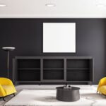 TV Stand Storage Media Console Entertainment Center with doors, Black