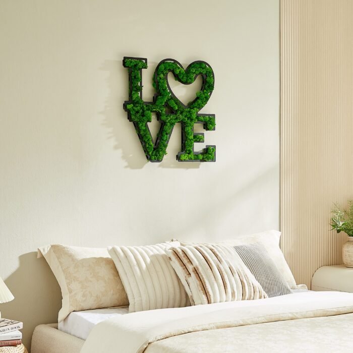 LOVE Letter Art Moss Wall Decor - Image 2