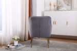 Mid Century Chair velvet Sherpa Armchair for Living Room Bedroom - Image 5