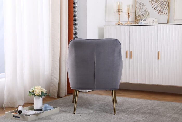 Mid Century Chair velvet Sherpa Armchair for Living Room Bedroom - Image 5