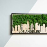 Los Angeles Moss City Silhouette Metal Wall Art Small - Image 6
