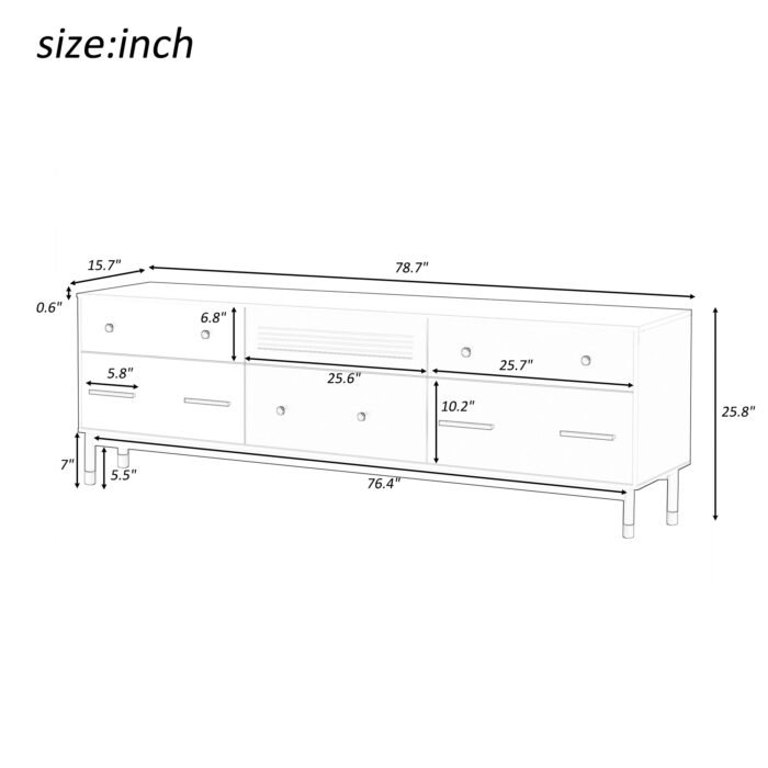 U-Can TV Stand and Entertainment Center Console (up to 75") - Image 6