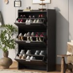 U-Can Shoe Storage Cabinet for Entryway with 3 Flip Drawers - Image 2