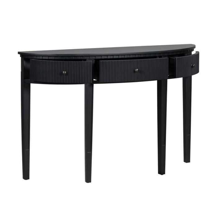 U-Style Distinctive Features of Pine Veneer Console Table with Vertical Stripe Drawer Fronts - Image 7