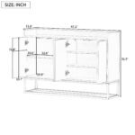 TREXM Modern Sideboard Elegant Buffet Cabinet with Large Storage (Navy) - Image 9