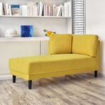 65" Mid-Century Modern Upholstered Fabric Corner Lounge Chair