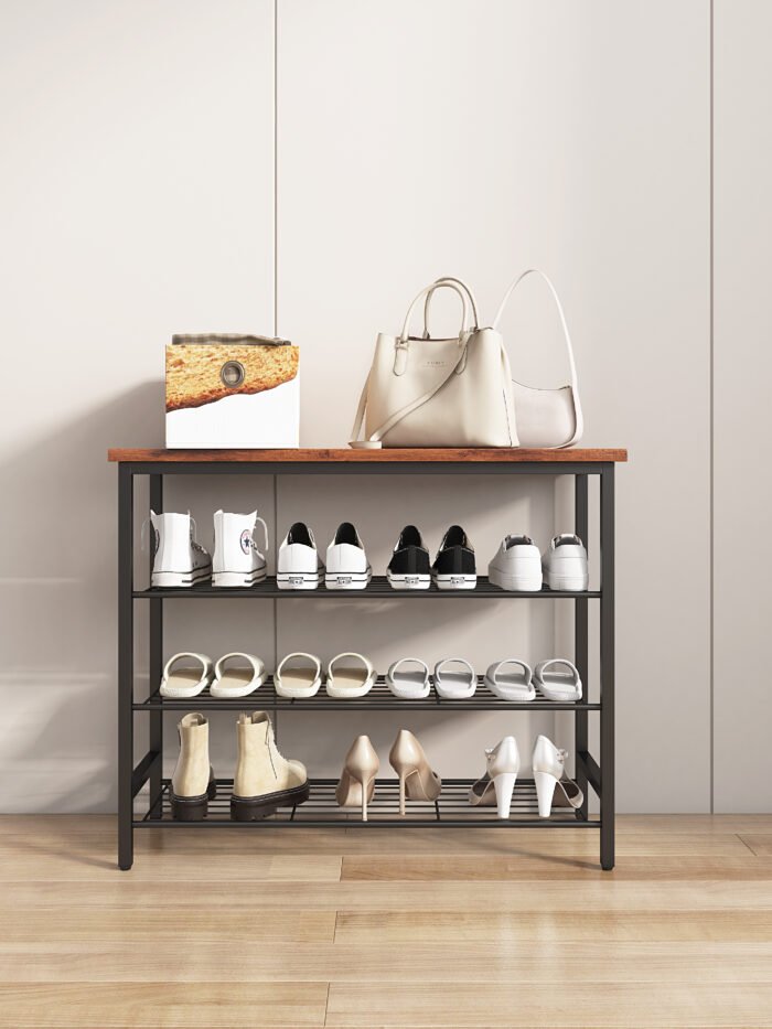 4 Tier Metal Multifunctiona Shoe Rack - Image 2