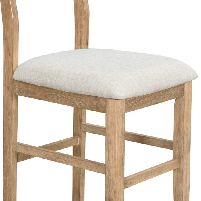 TOPMAX farmhouse countertop height 5-piece rectangular dining table set with 4 chairs - Image 15