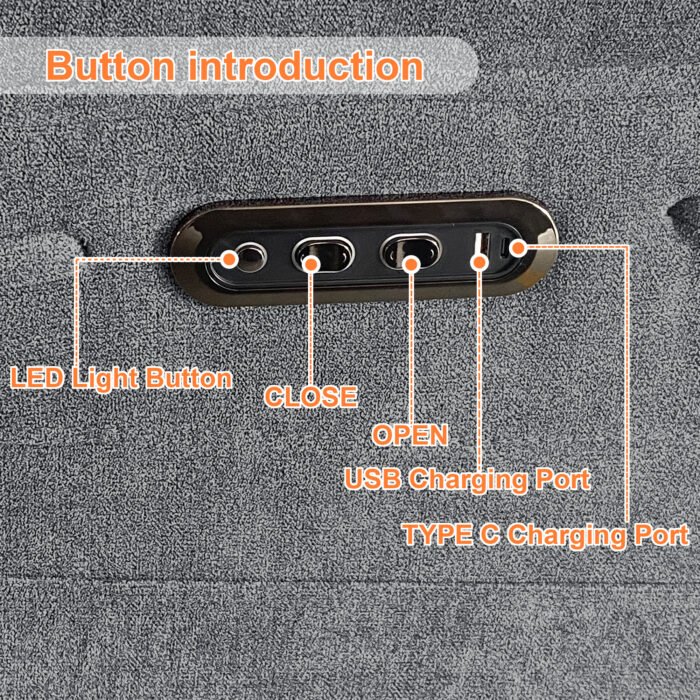 270 degree rotating electric recliner with speaker, LED light and USB+C charging port - Image 19
