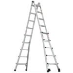 Aluminum Multi-Position Ladder with Wheels, 300 lbs Weight, 22 FT - Image 17