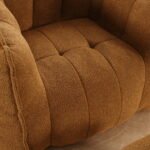 Soft Bean Bag Chair with High Resilient Foam with Footstool, Brown - Image 10