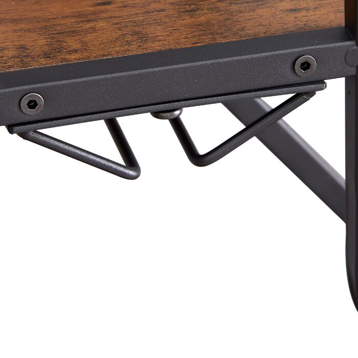 5 layers 11 bottle wine baking rack with hanging wine glass rack and storage rack - Image 5