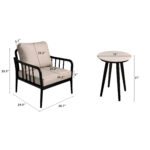 3PC Outdoor Aluminum Patio Furniture Set - Image 3