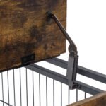 Furniture Dog Cage with Double Doors, Rustic Brown - Image 11