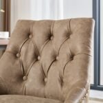 Medieval retro style sheepskin patterned office chair with lifting and rotating functions - Image 6