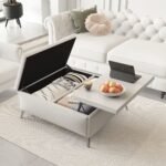 Wide Square storage benche Coffee Table with Lift Top for Living Room - Image 7