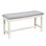 TOPMAX Mid-Century 6-Piece Wooden Dining Table Set with Drawer and Upholstered Chairs and Bench - Image 20