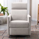 Modern Upholstered Rocker Nursery Chair Plush Glider Swivel Recliner - Image 2