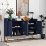 TREXM Modern Sideboard Elegant Buffet Cabinet with Large Storage (Navy) - Image 2