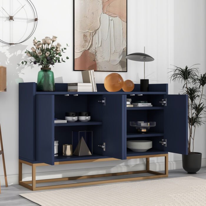 TREXM Modern Sideboard Elegant Buffet Cabinet with Large Storage (Navy) - Image 2