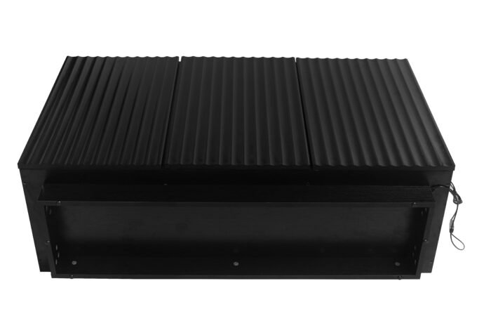 Carved Line 3 Door Storage Buffet With Adjustable Shelf and Large Storage and LED Lights - Image 12