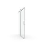 68 to 72 inches wide x 76 inches high frameless soft closing shower door 3/8 inches (10mm) thick brushed nickel solid glass 22D0 - Image 7