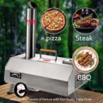 Semi-Automatic Silver 12" Outdoor Pizza Oven Portable Wood Fired - Image 2