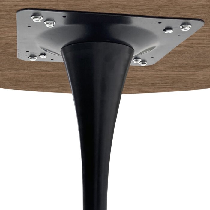 Modern Round Dining Table with Printed OAK Color Grain - Image 5