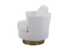 Teddy Rotating Emphasis Bucket Armchair with Gold Stainless Steel Base - Image 11
