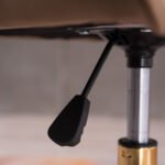 Modern Velvet Fabric Material Adjustable Height 360 revolving Office Chair, Light Brown - Image 19