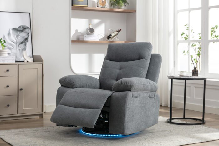 270 degree rotating electric recliner with speaker, LED light and USB+C charging port - Image 21
