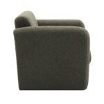 Modern style comfortable armchair with sheepskin Sherpa fabric with backrest and pillow - Image 11