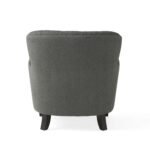 Modern fabric stylish cushioned club armchair with Ottoman set - Image 16