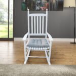 Wooden porch rocker chair White - Image 4