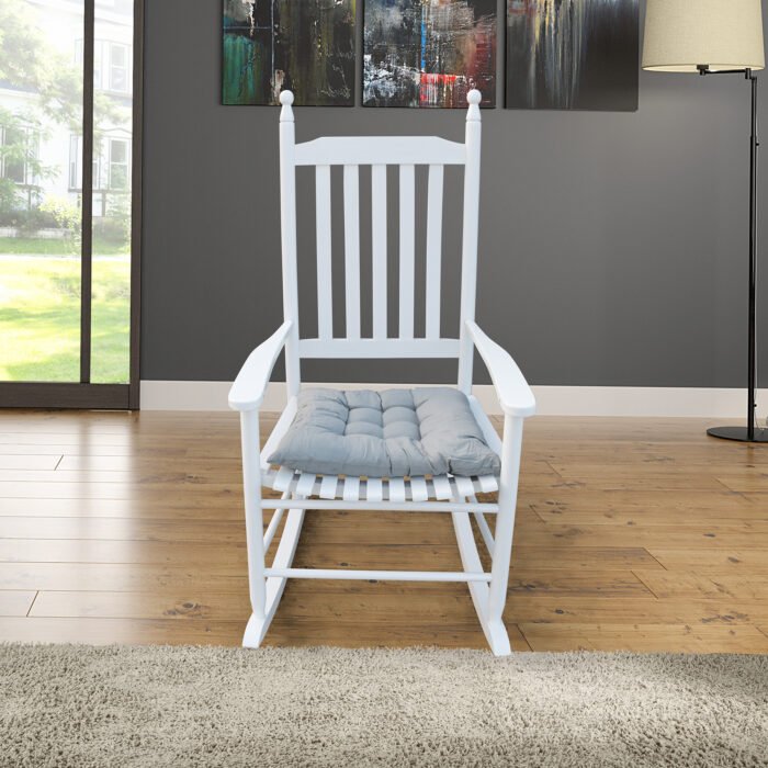 Wooden porch rocker chair White - Image 4