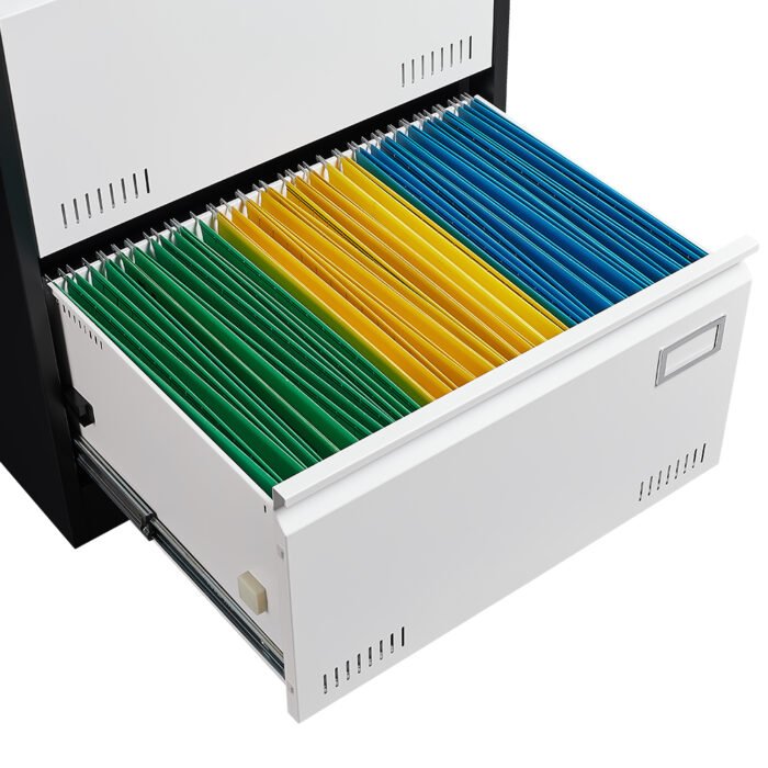 2 Drawer Metal Lateral File Cabinet with Lock Office Vertical Files - Image 10