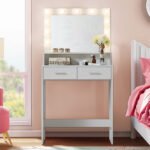 Makeup Vanity Desk with Mirror Lamp Light - Image 2