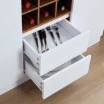 Farmhouse Coffee Bar and Wine Cabinet with Storage - Image 9