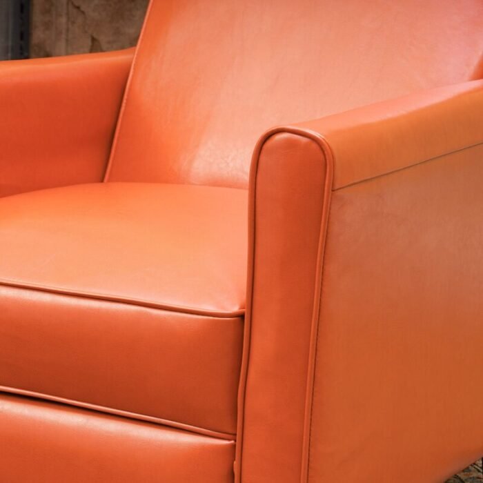 Recliner Push Back Chair for Elegant Home Décor Orange - Image 9