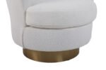 Teddy Rotating Emphasis Bucket Armchair with Gold Stainless Steel Base - Image 15