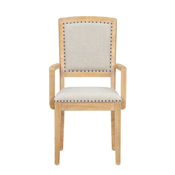 TOPMAX expandable dining table 9 pieces set with detachable leaves and 6 armless chairs and 2 armchairs - Image 14